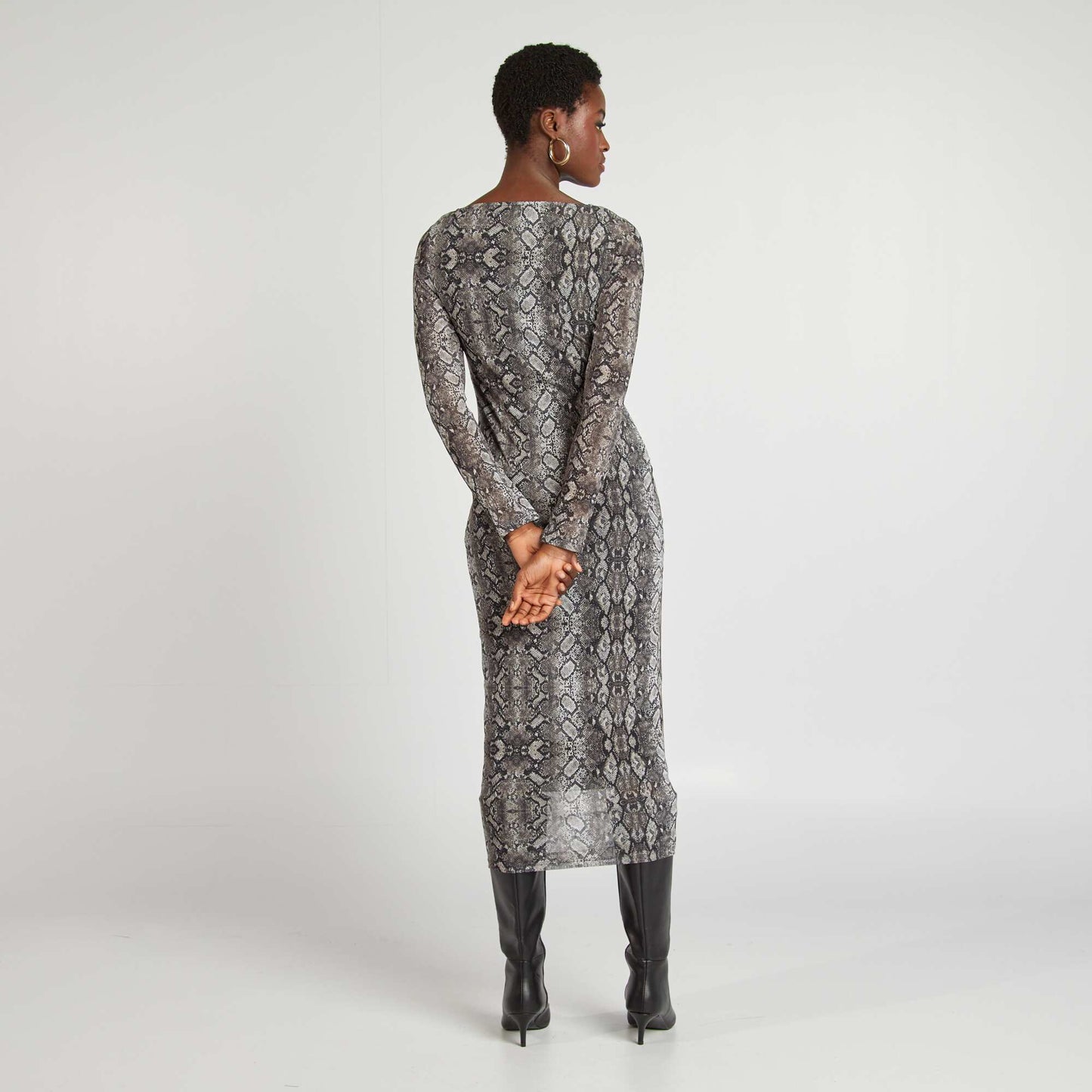 Robe en mesh imprimée GRIS