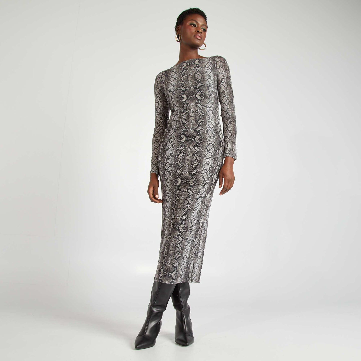 Robe en mesh imprimée GRIS