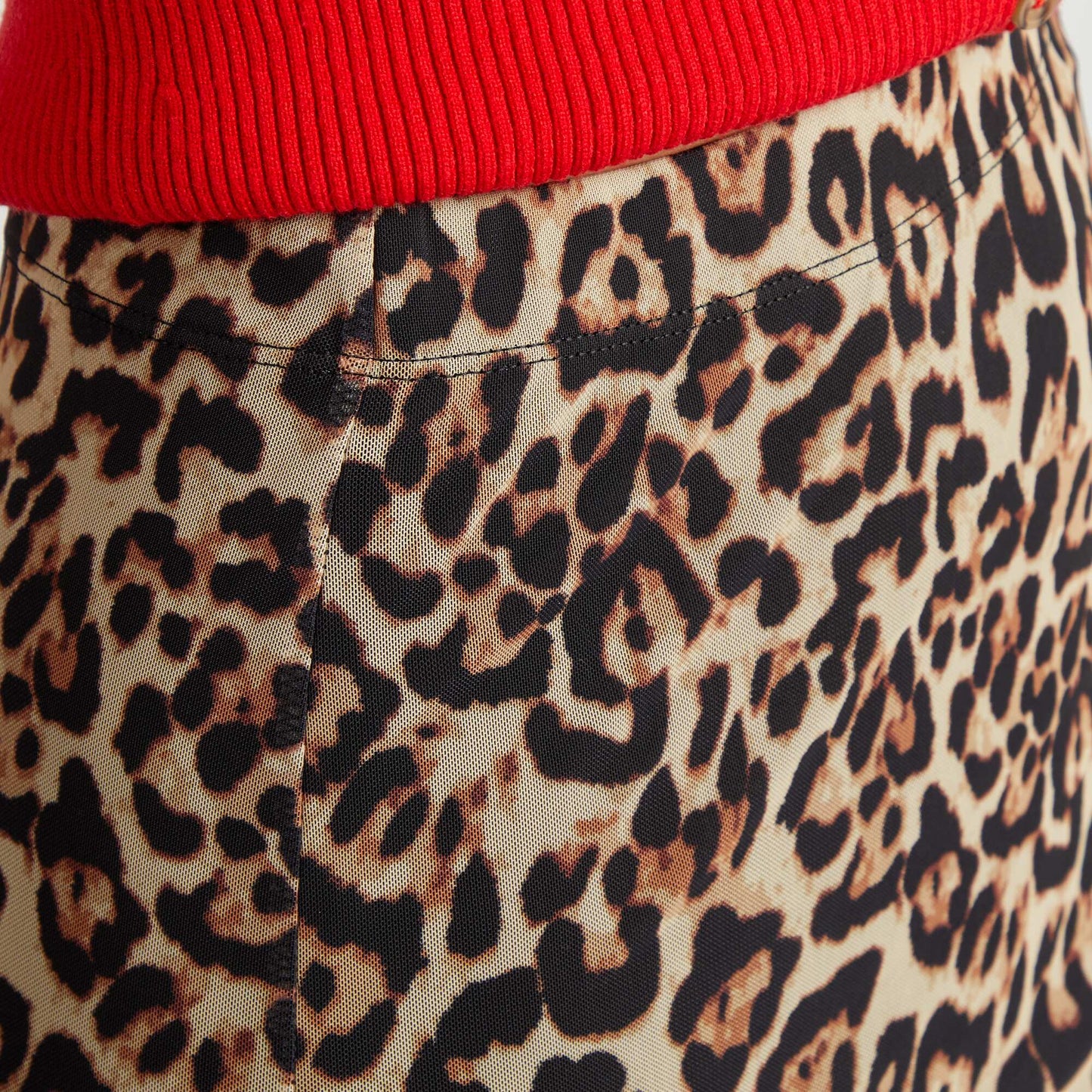 Jupe fluide à motif MARRON