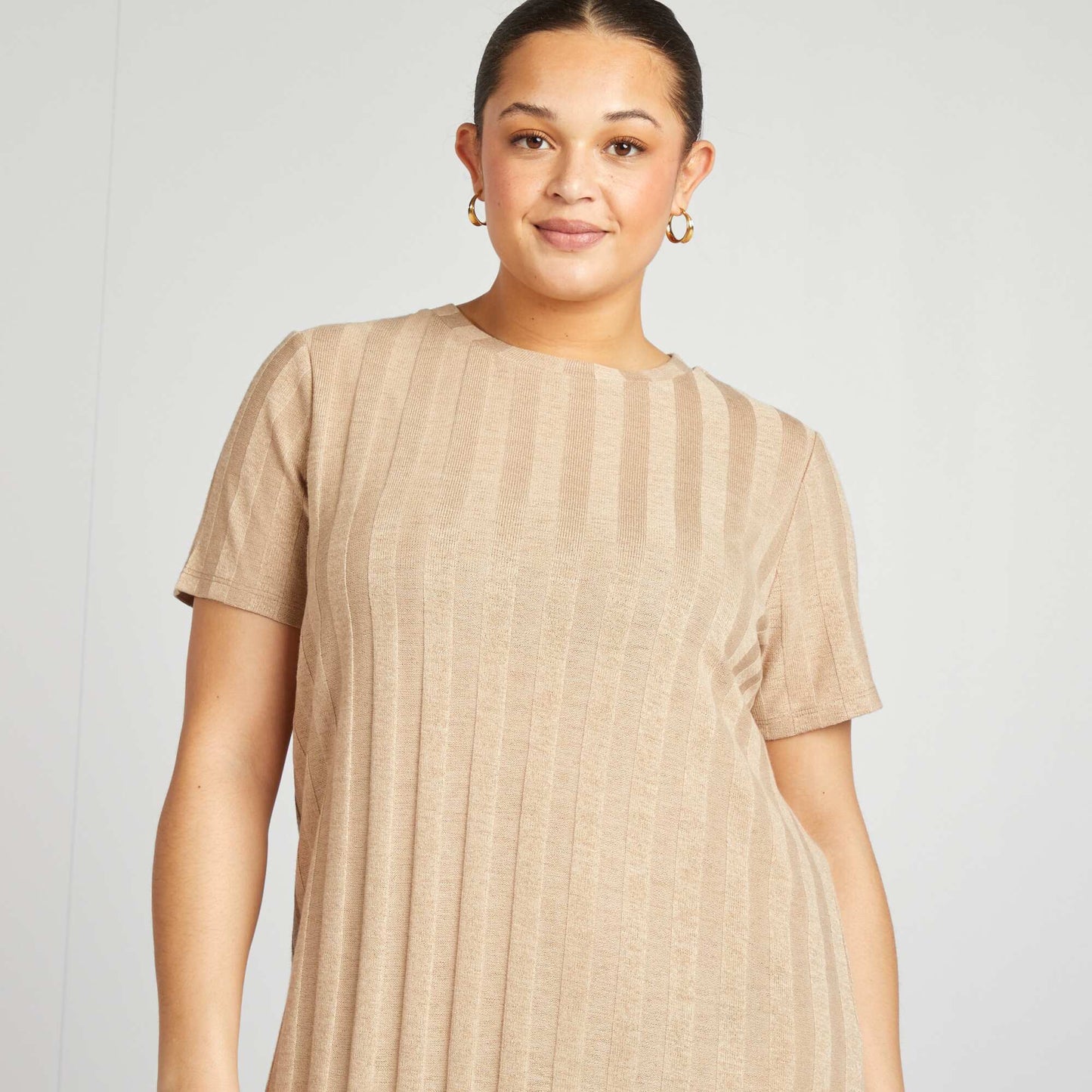 Robe midi stretch BEIGE