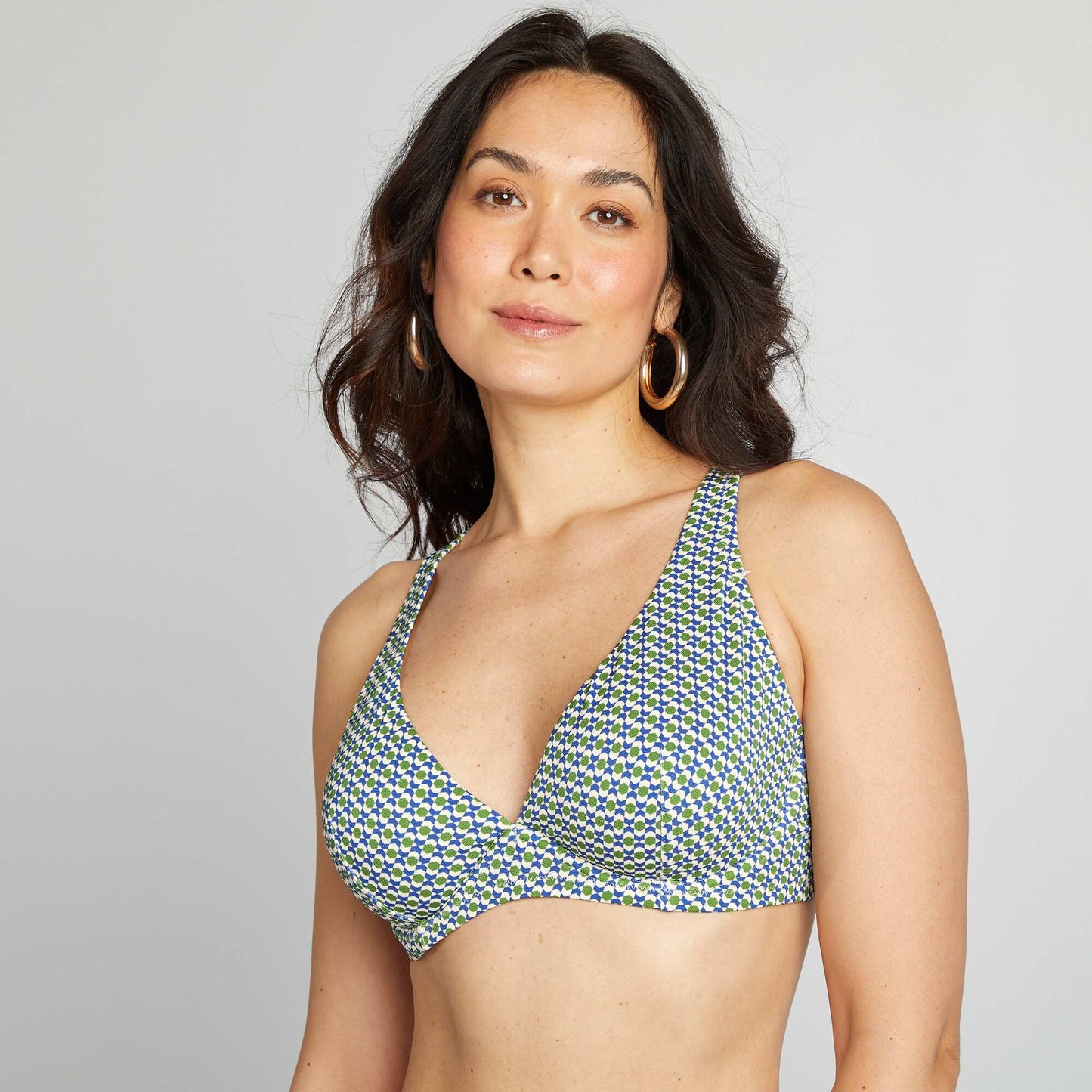 Soutien-gorge de bain D&E VERT/BLEU/BLANC
