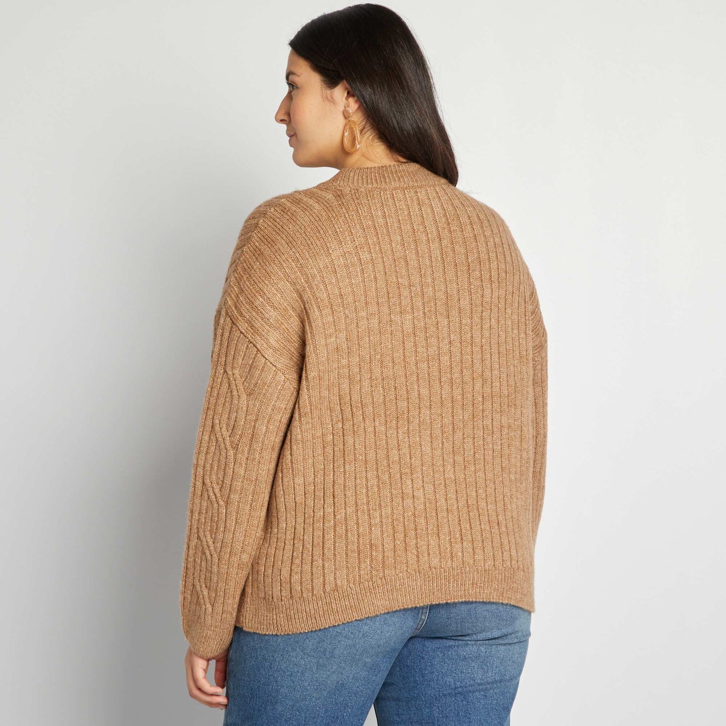 Pull en maille fantaisie BEIGE