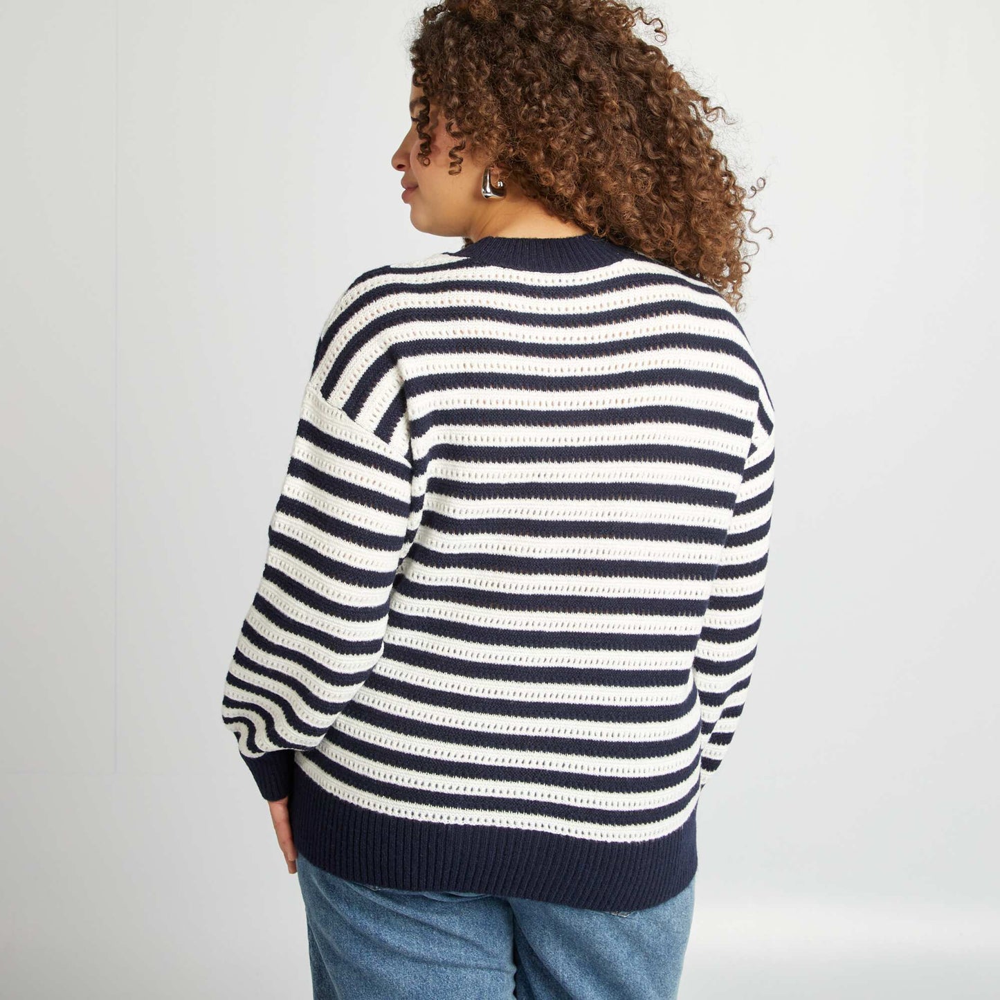 Pull à rayures BLANC/BLEU