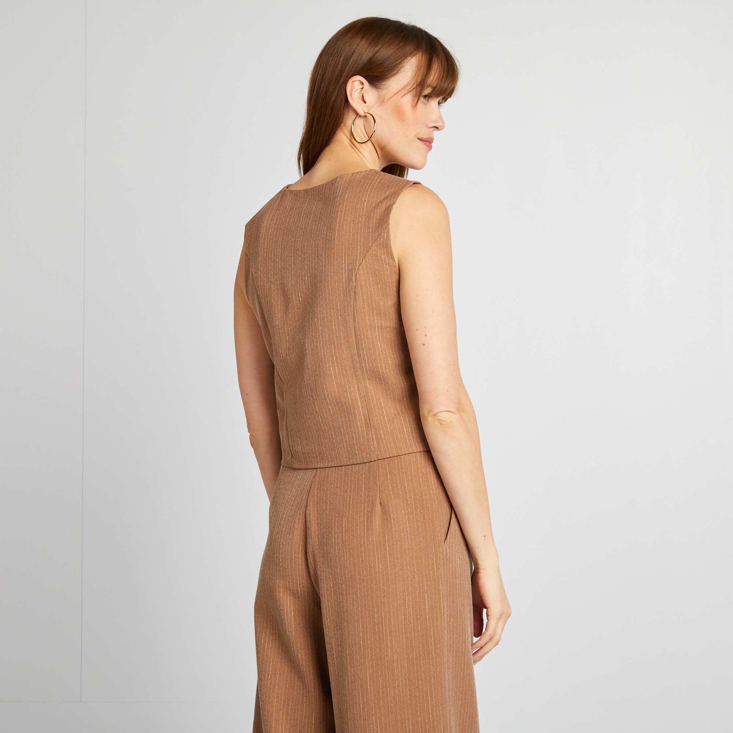 Gilet de costume asymétrique MARRON