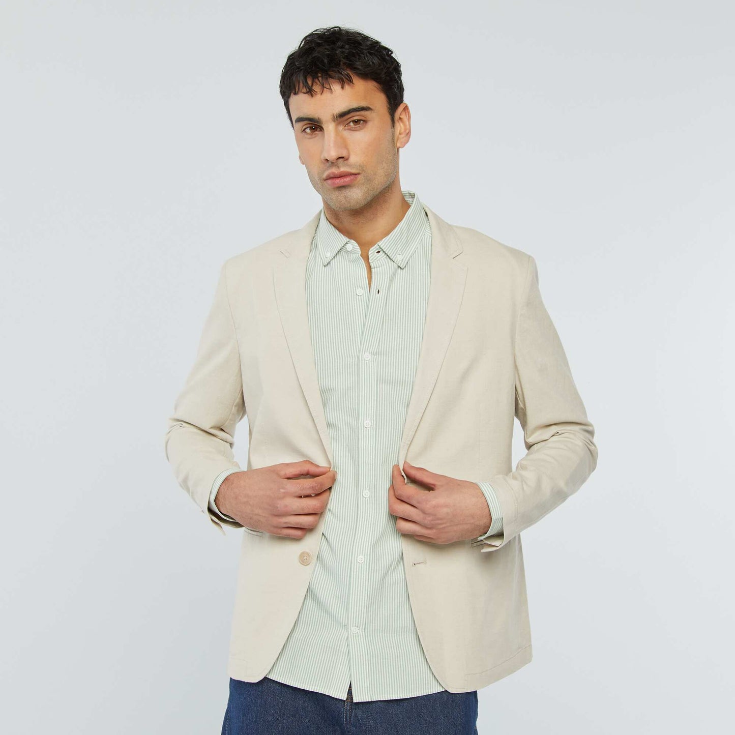 Veste en lin mélangé BEIGE