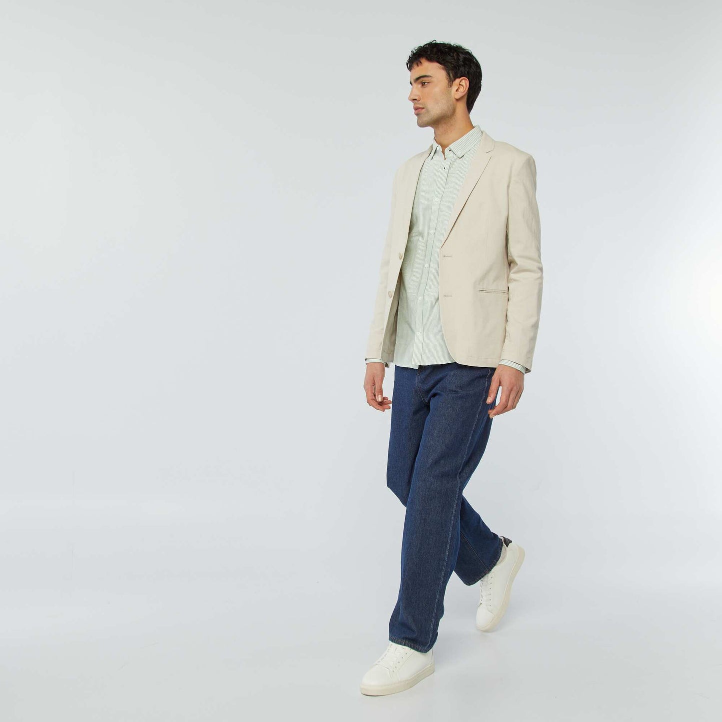 Veste en lin mélangé BEIGE