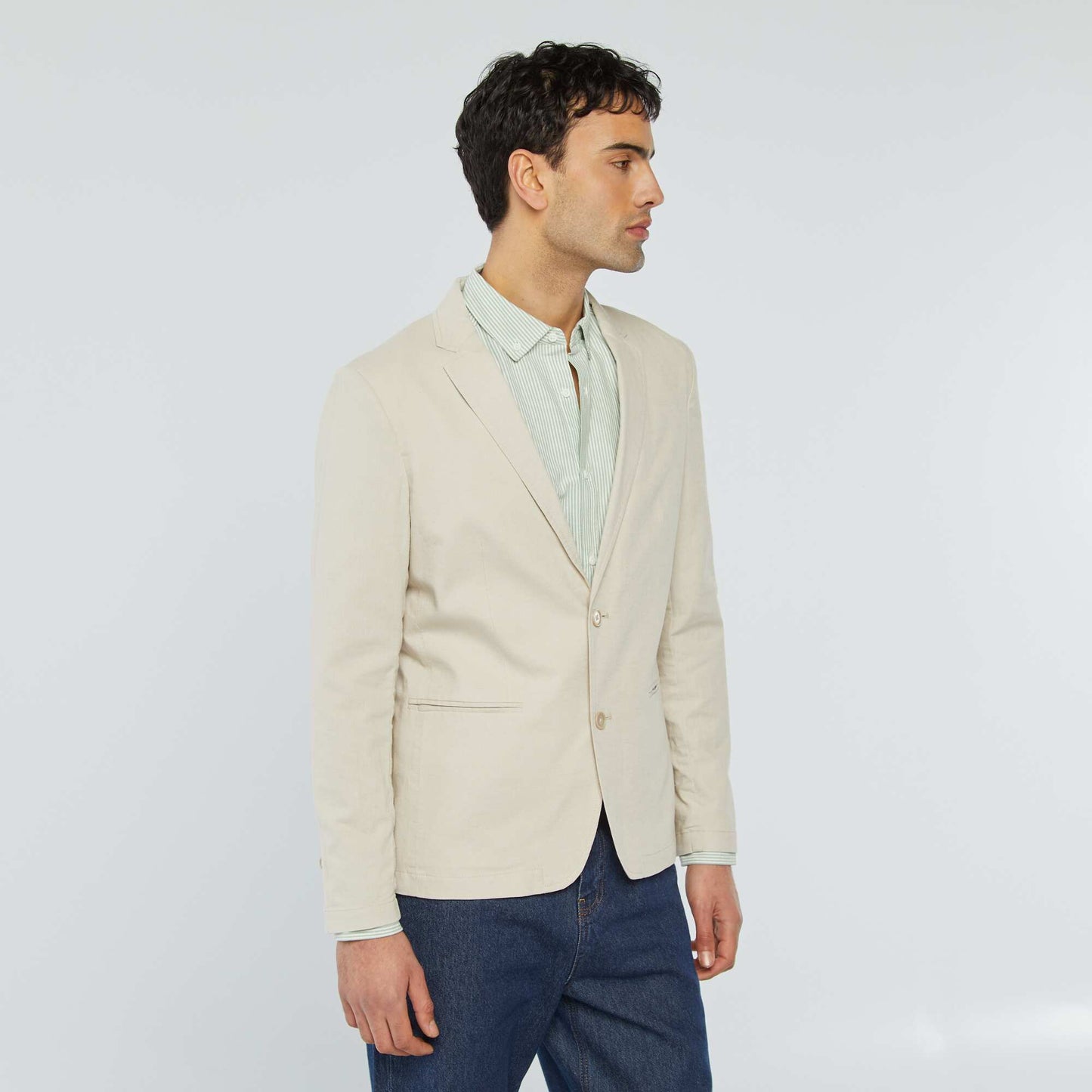 Veste en lin mélangé BEIGE