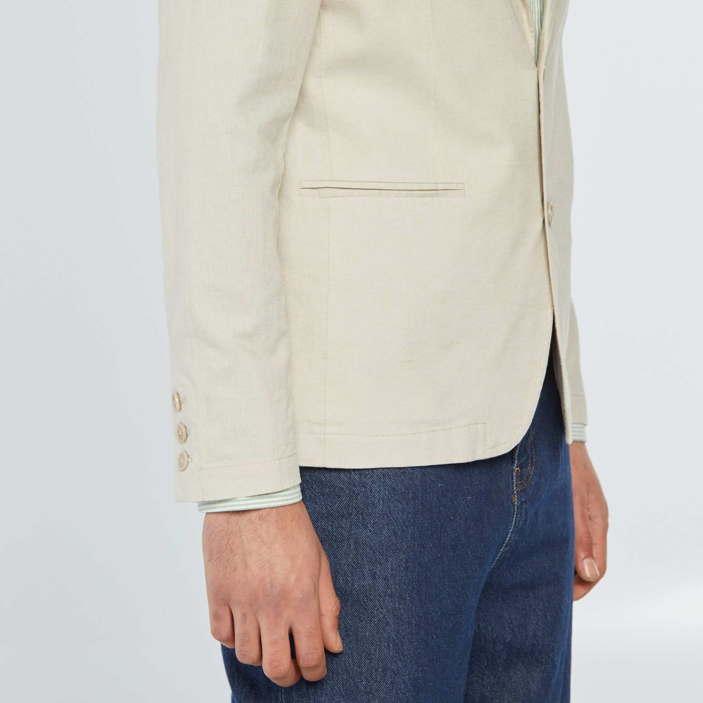 Veste en lin mélangé BEIGE