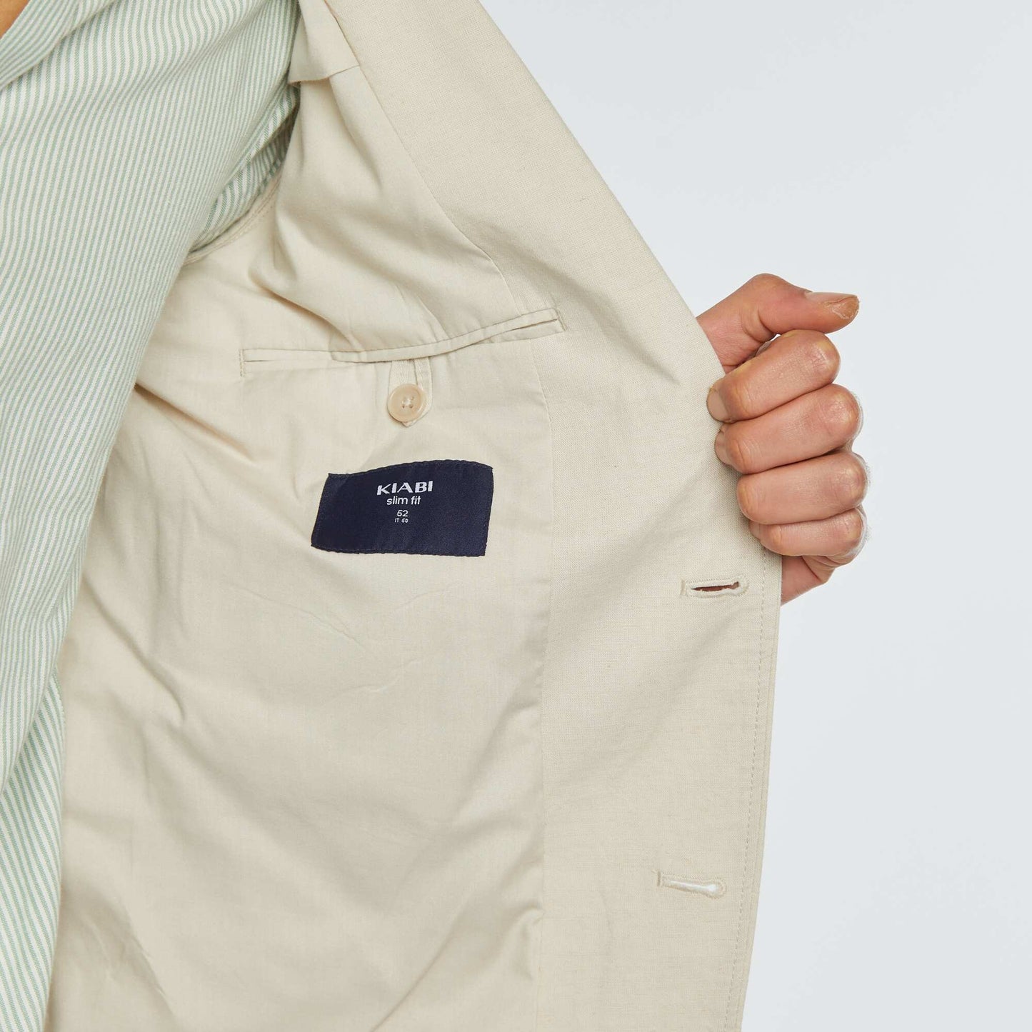 Veste en lin mélangé BEIGE
