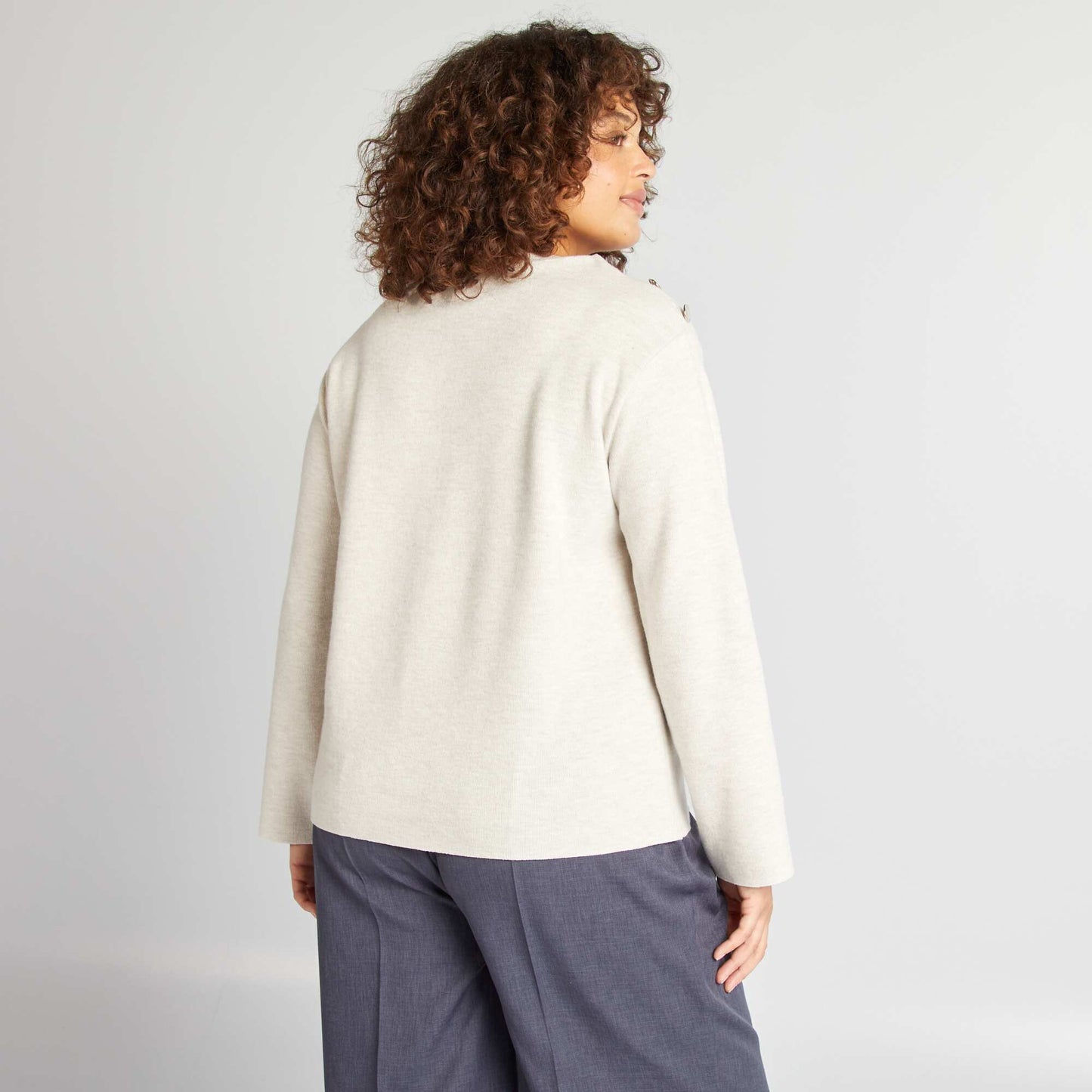 T-shirt maille doudou Beige