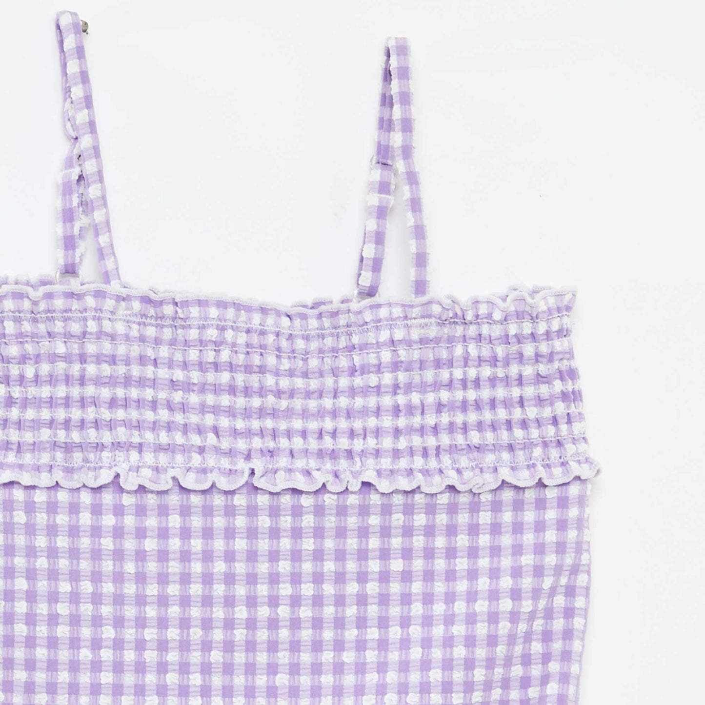 Maillot de bain vichy avec chouchou - 2 pièces VERT