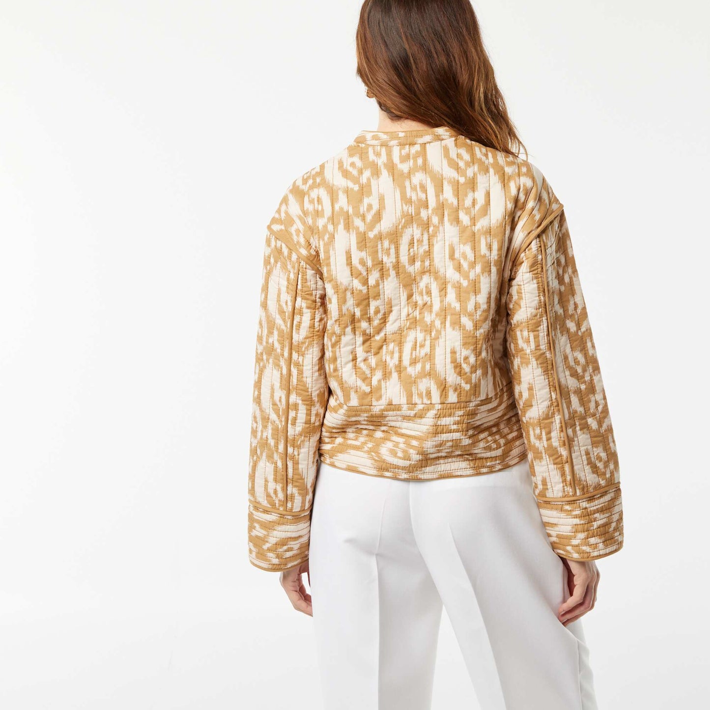 Veste matelassée imprimée BEIGE