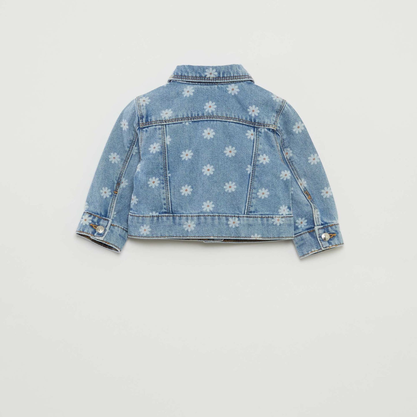 Veste denim avec ouverture pressionnée BLEU