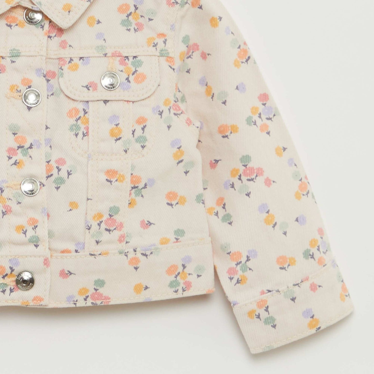Veste denim avec ouverture pressionnée ROSE