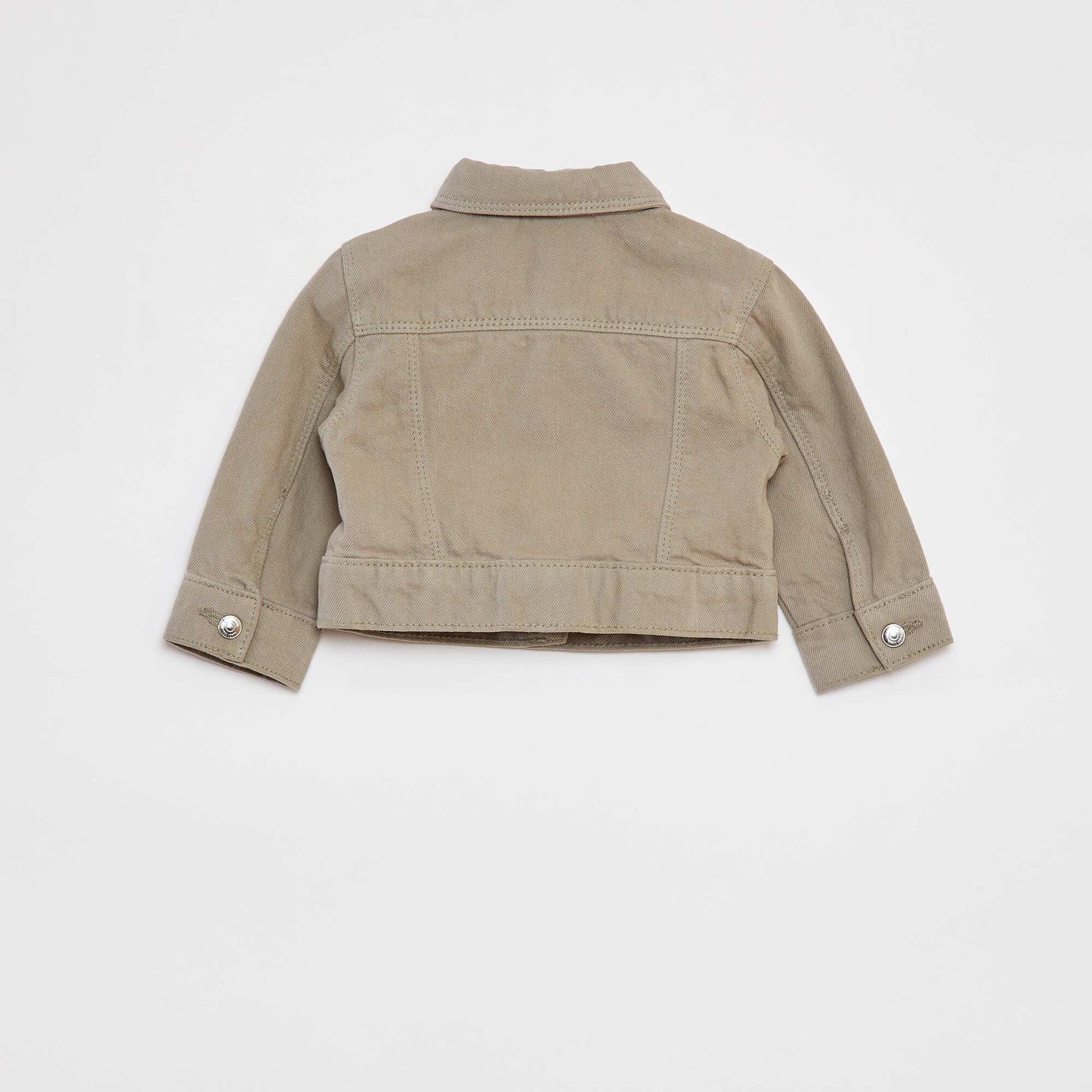 Veste denim avec ouverture pressionnée VERT