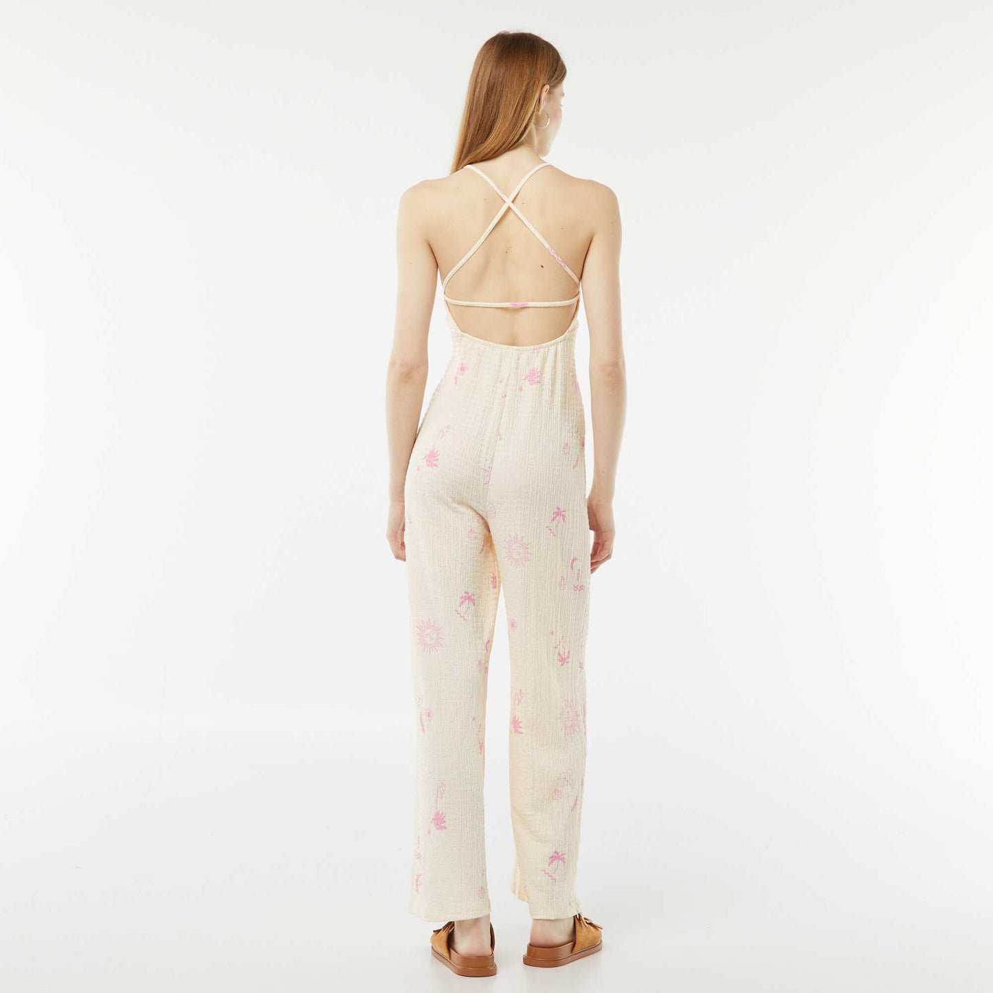 Combinaison pantalon en maille gaufrée ROSE