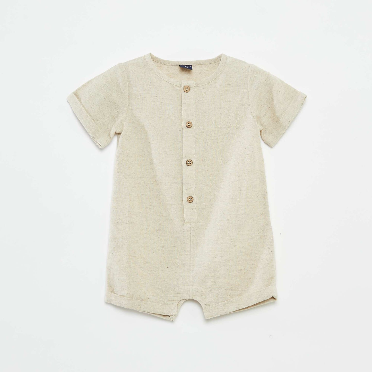 Combinaison courte avec ouverture boutonnée BLANC