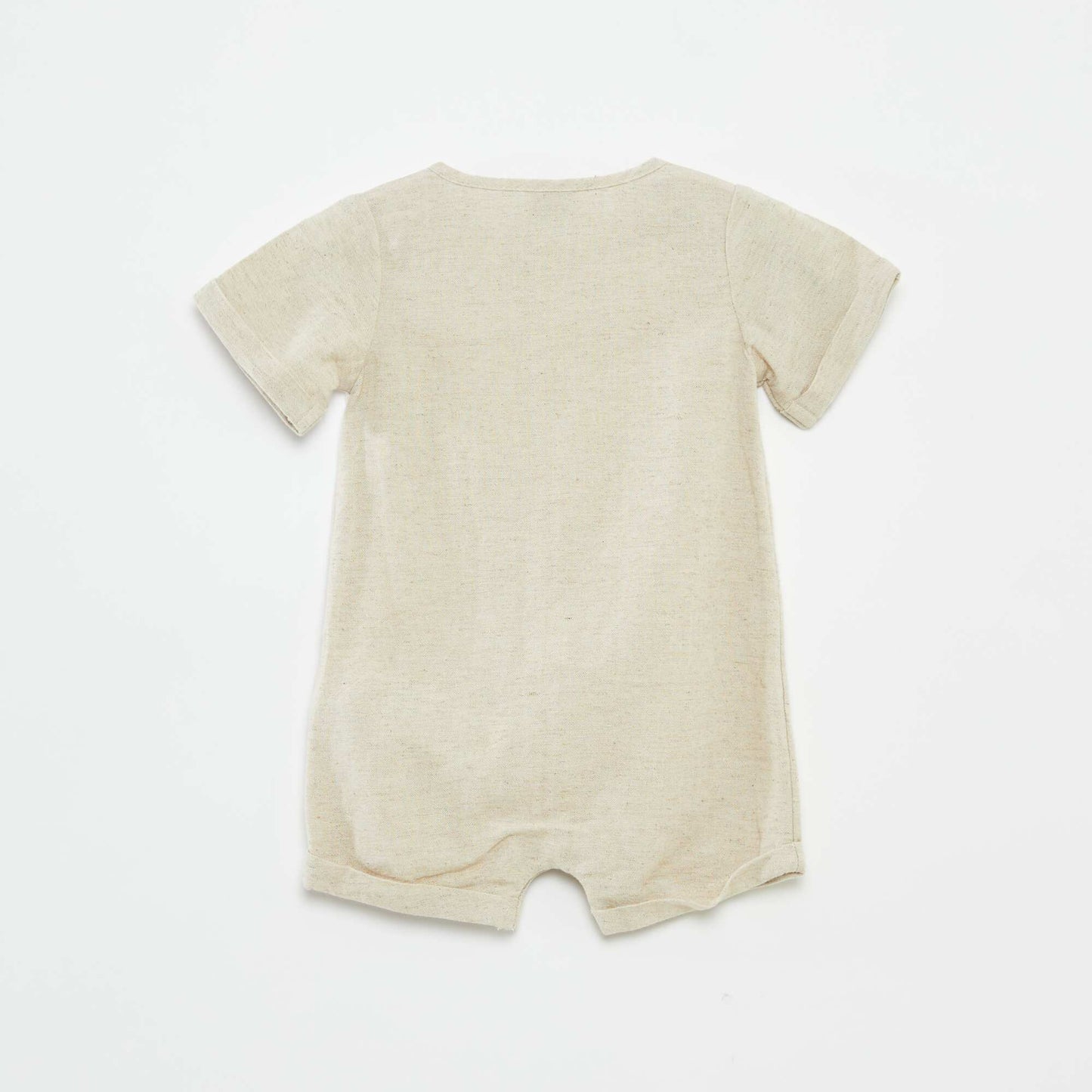 Combinaison courte avec ouverture boutonnée BLANC