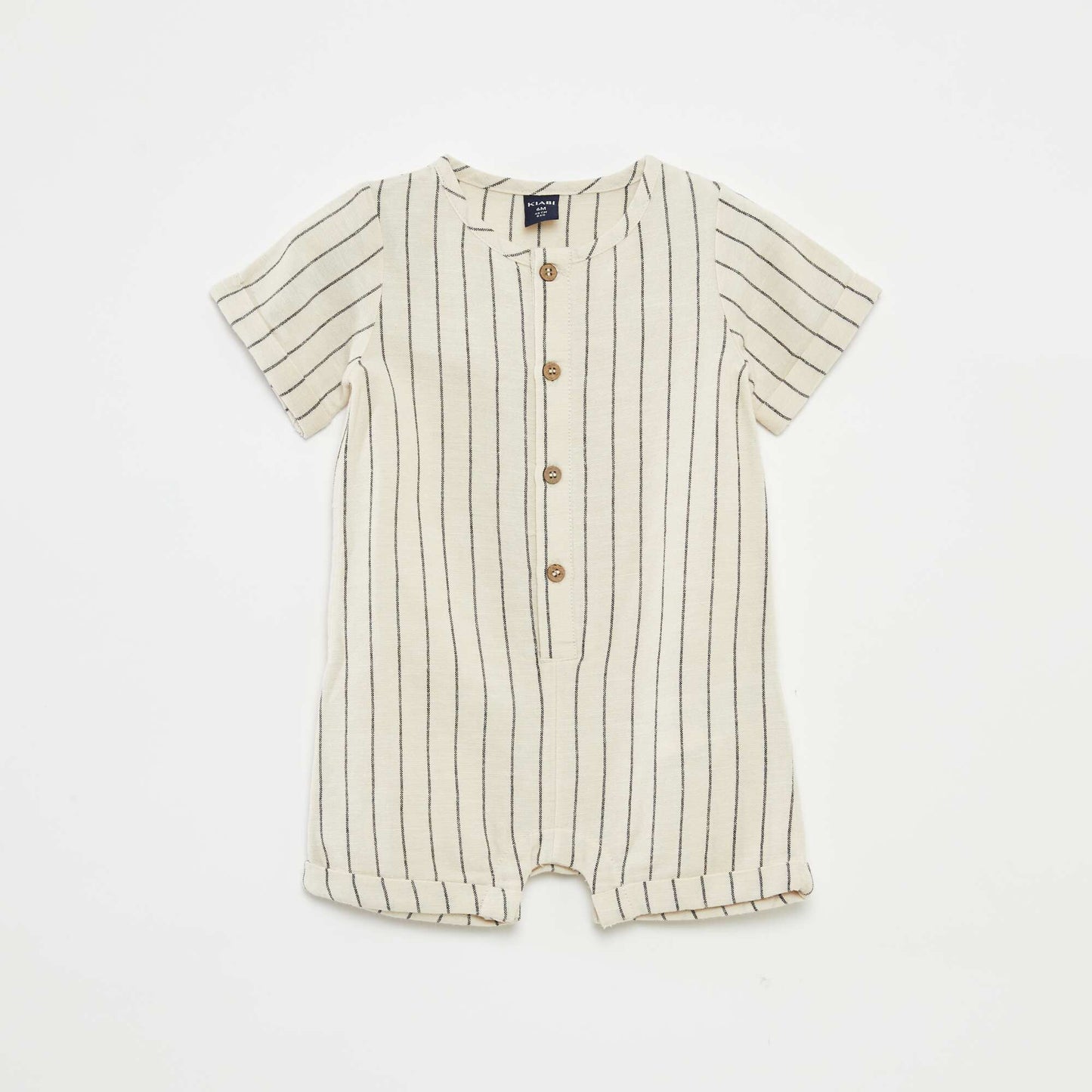 Combinaison courte avec ouverture boutonnée BLANC