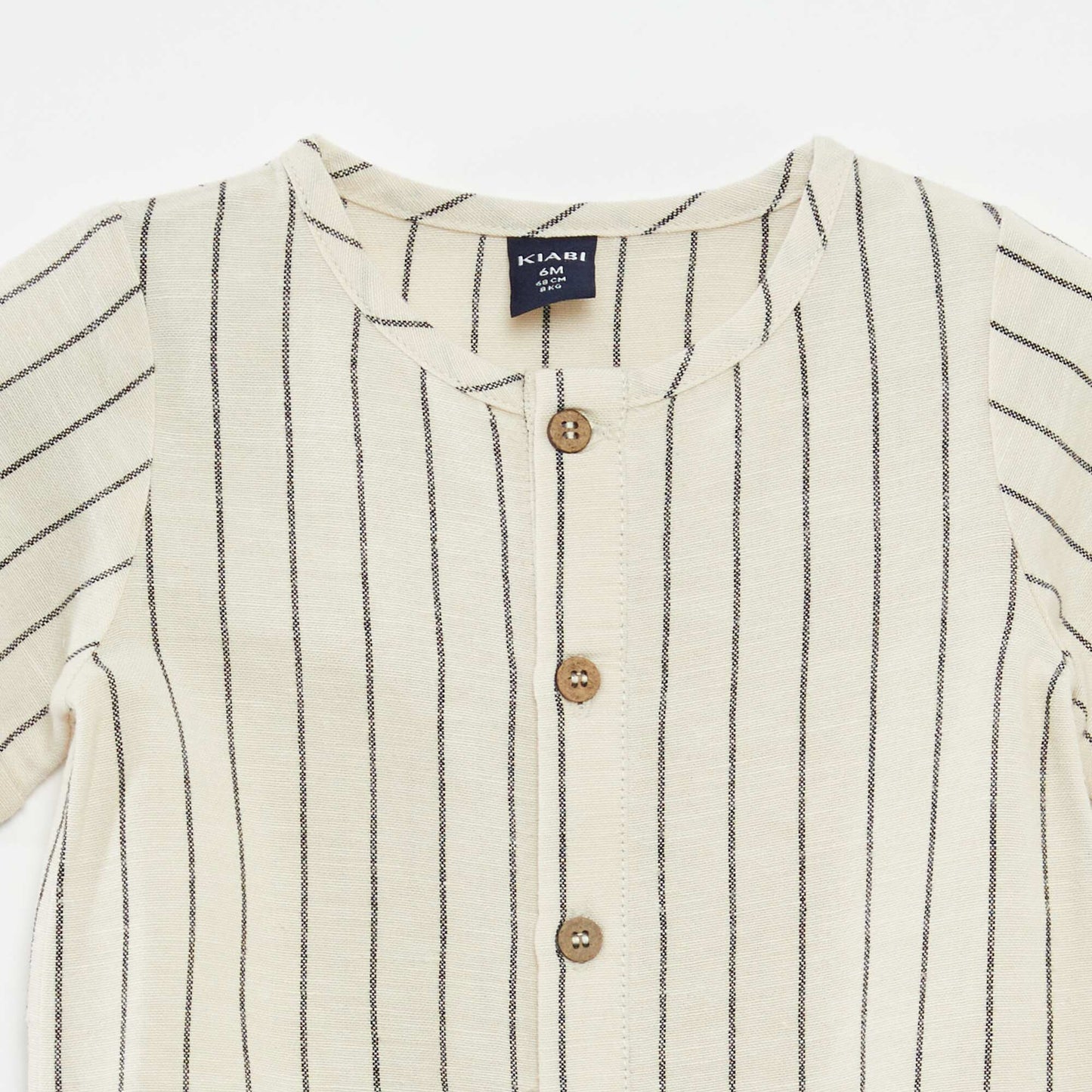 Combinaison courte avec ouverture boutonnée BLANC