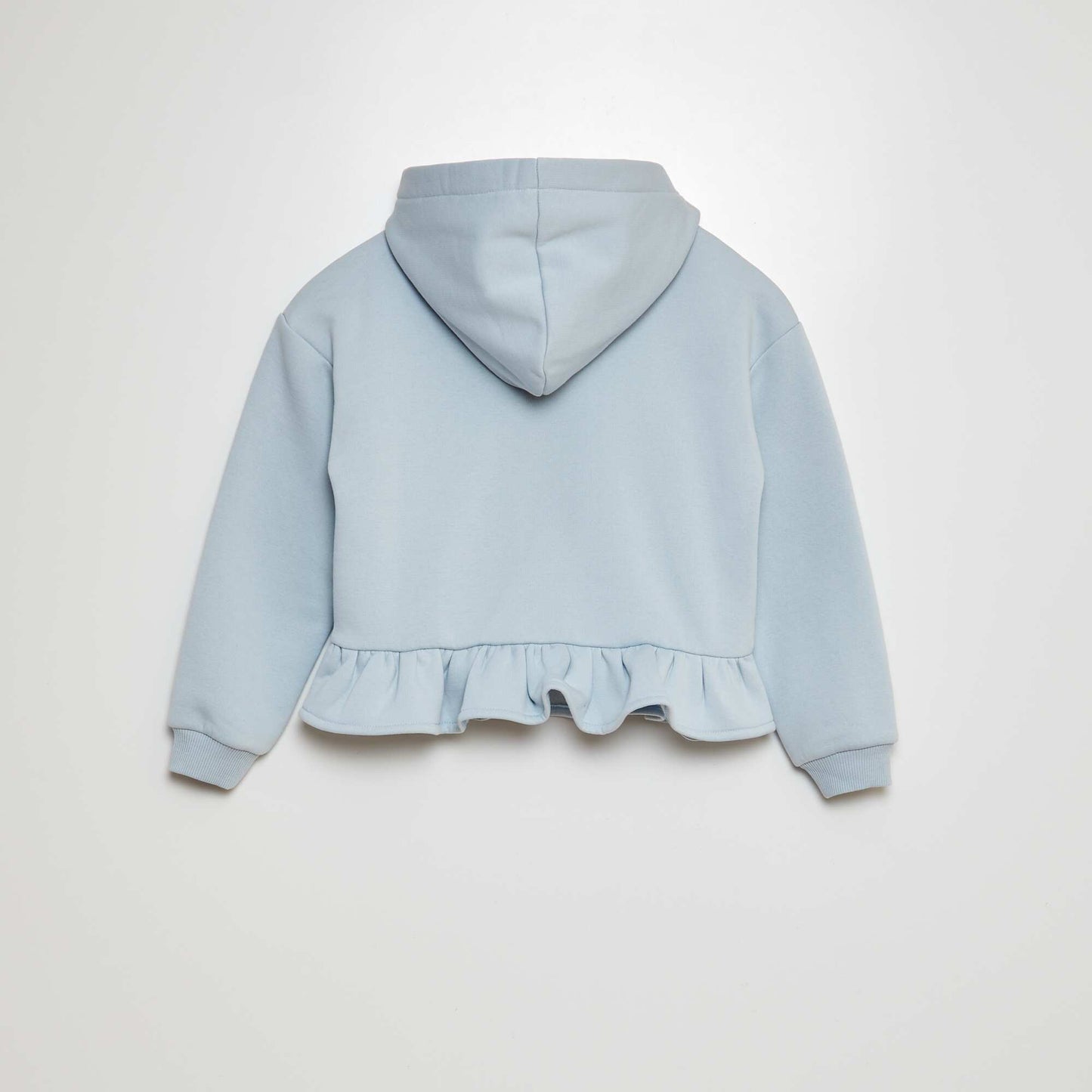 Sweat à capuche volanté Bleu