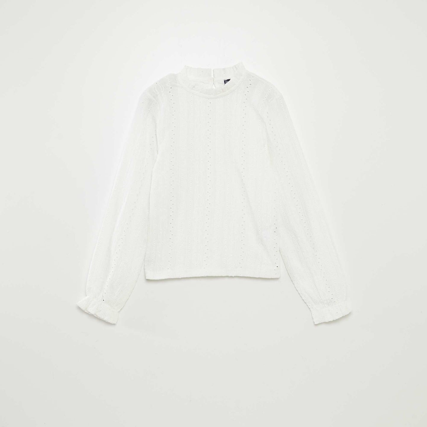 T-shirt à motifs ajourés blanc
