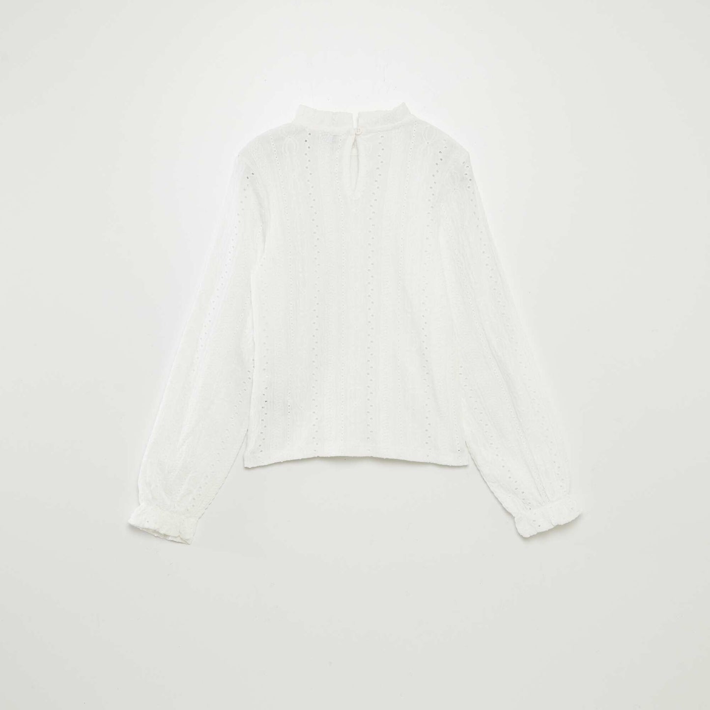 T-shirt à motifs ajourés blanc