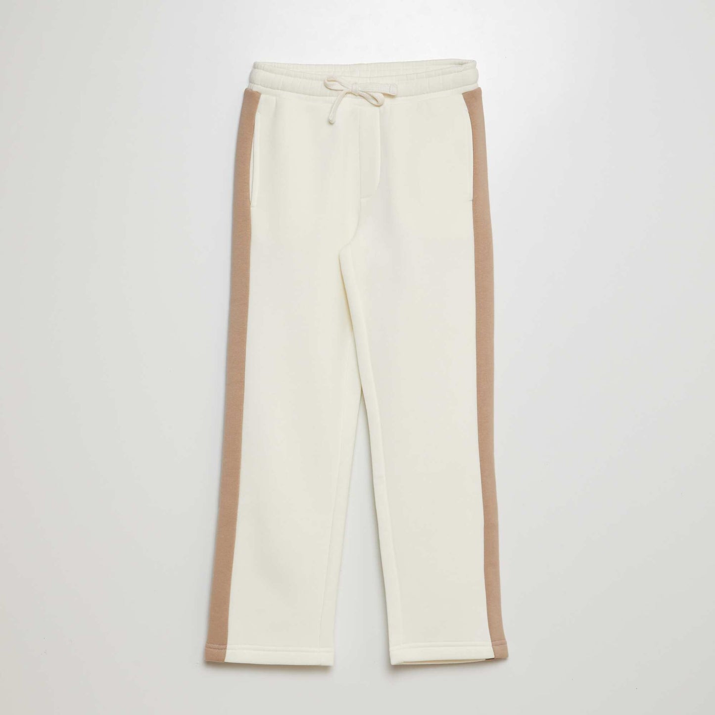 Jogging en molleton bicolore BLANC