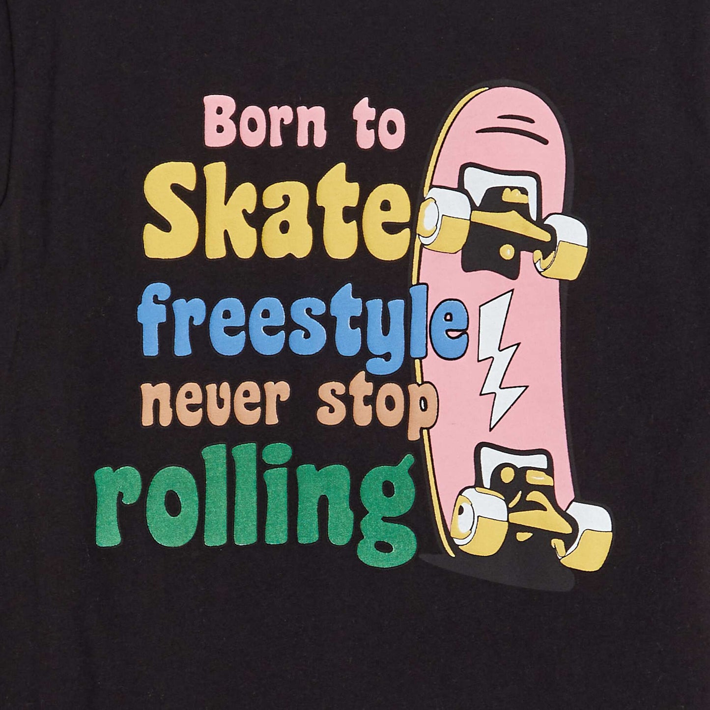 T-shirt manches longues 'Skate' NOIR