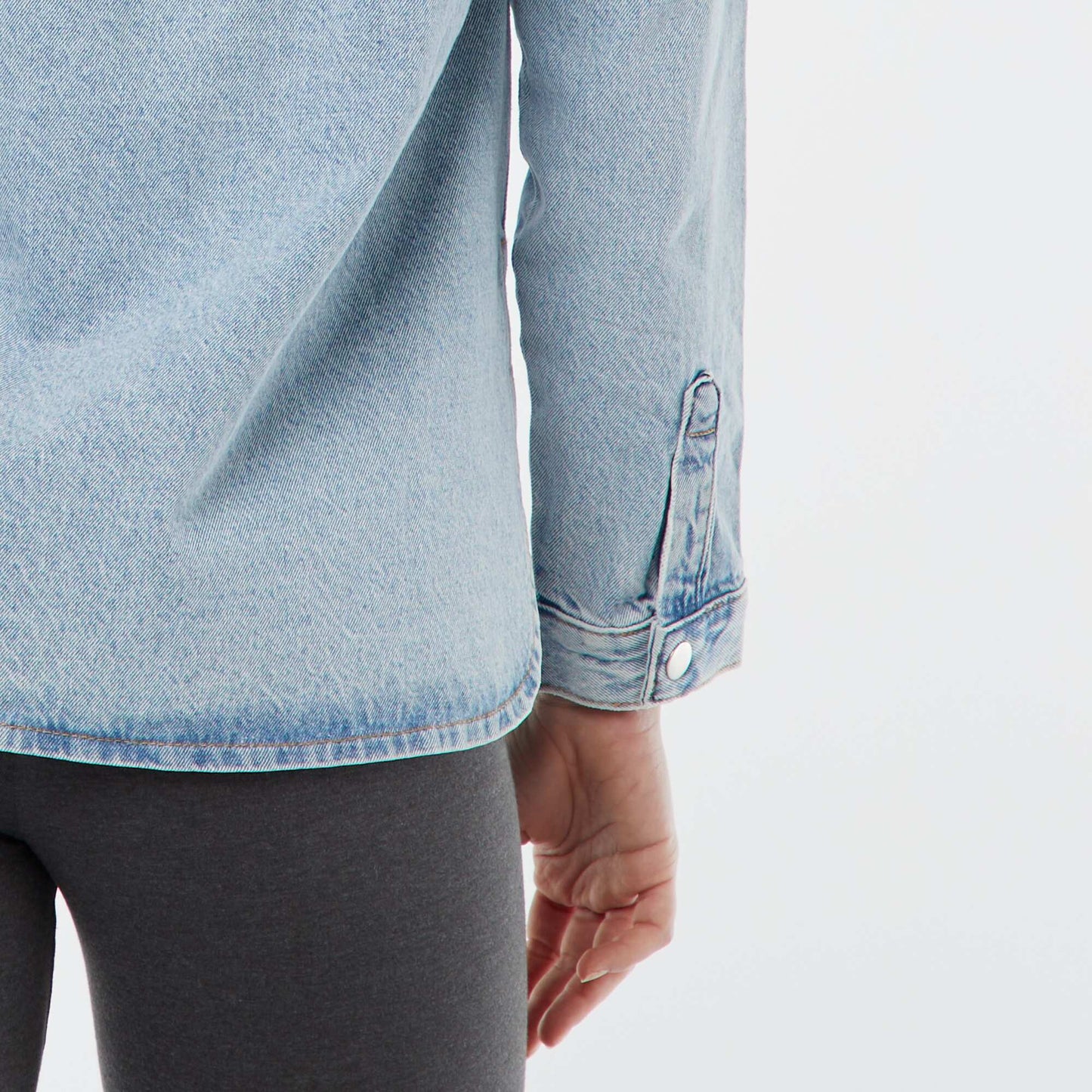 Surchemise en jean avec poches plaquées BLEU