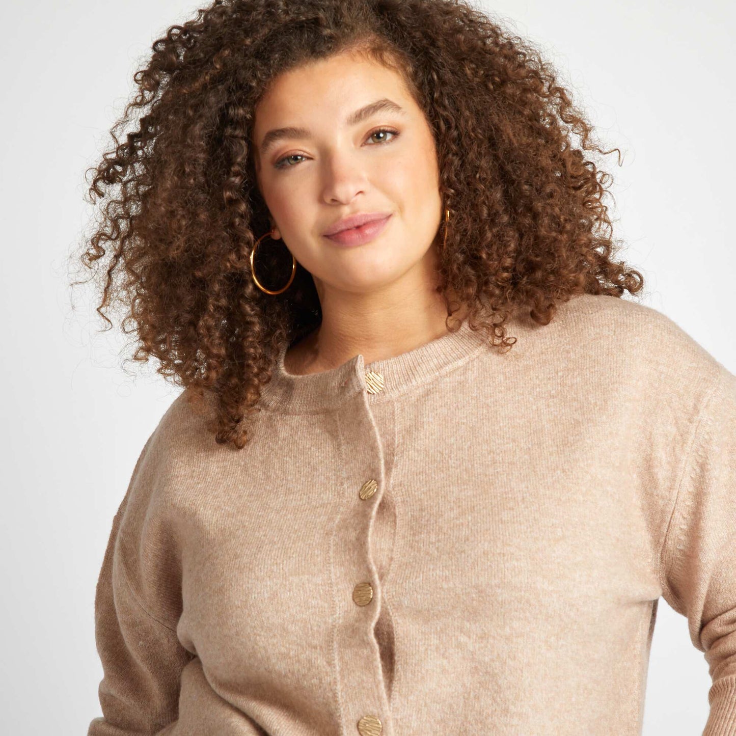 Gilet en laine mélangé MARRON