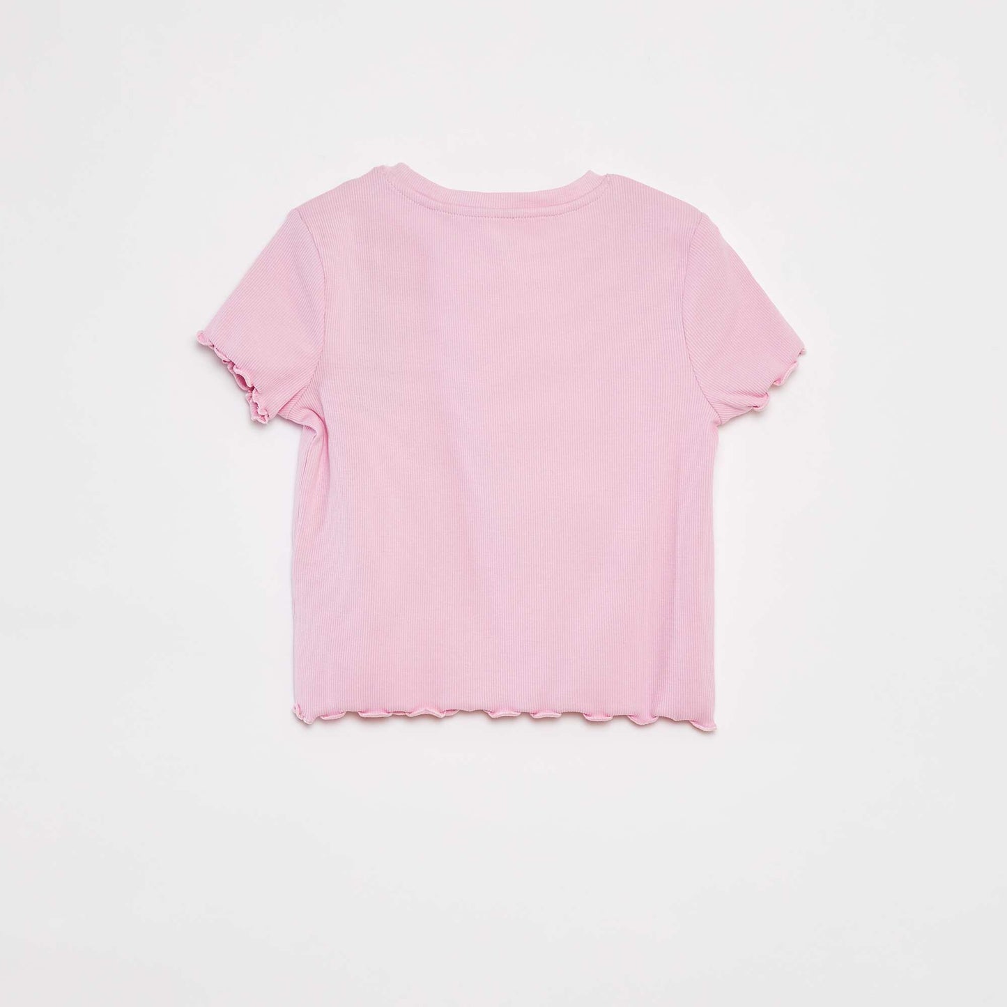 T-shirt côtelé fantaisie ROSE