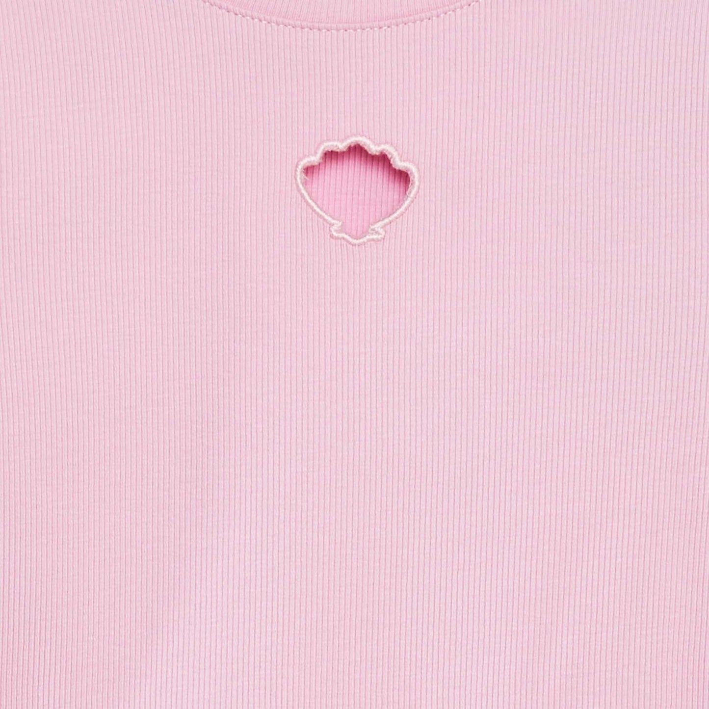 T-shirt côtelé fantaisie ROSE