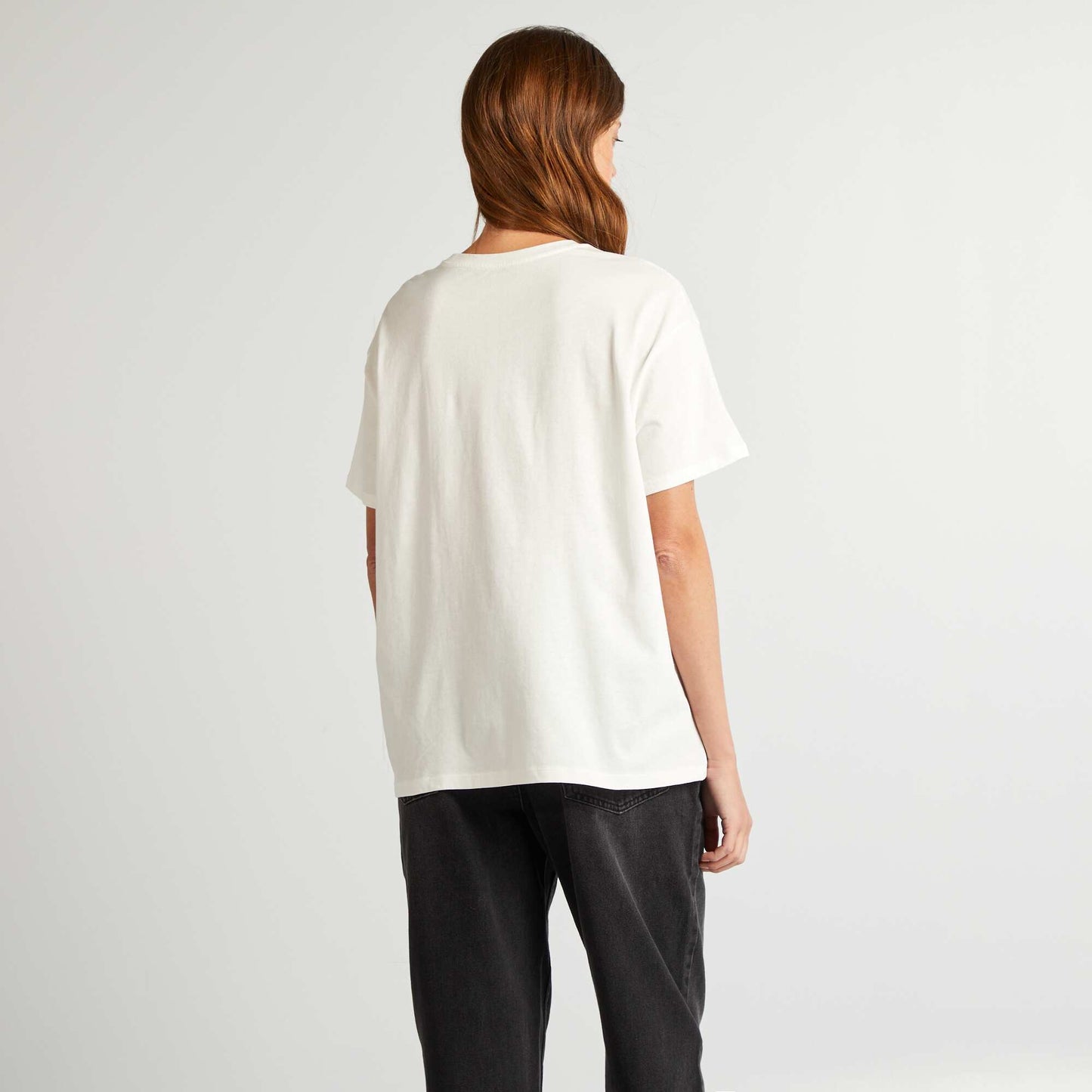 T-shirt à manches courtes à message ROSE