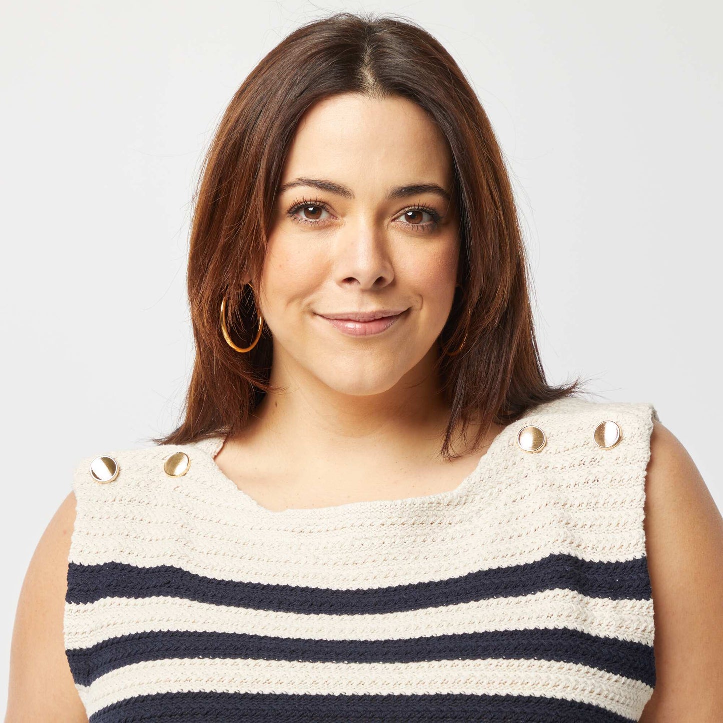 Pull sans manches en crochet BLEU