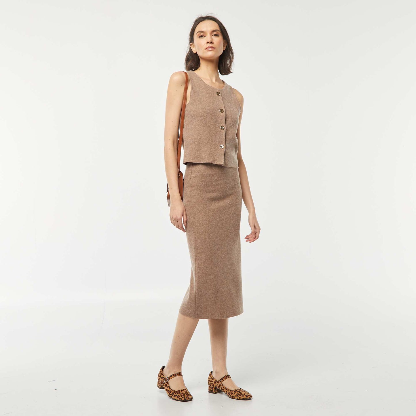 Gilet sans manches MARRON