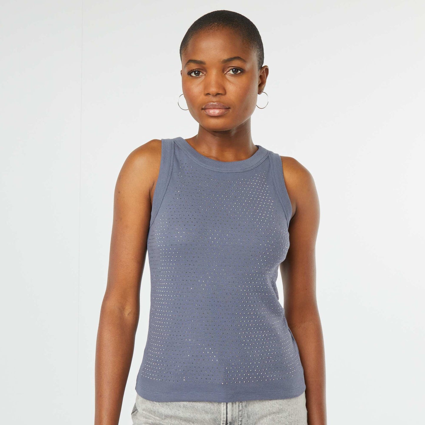 Débardeur à strass GRIS