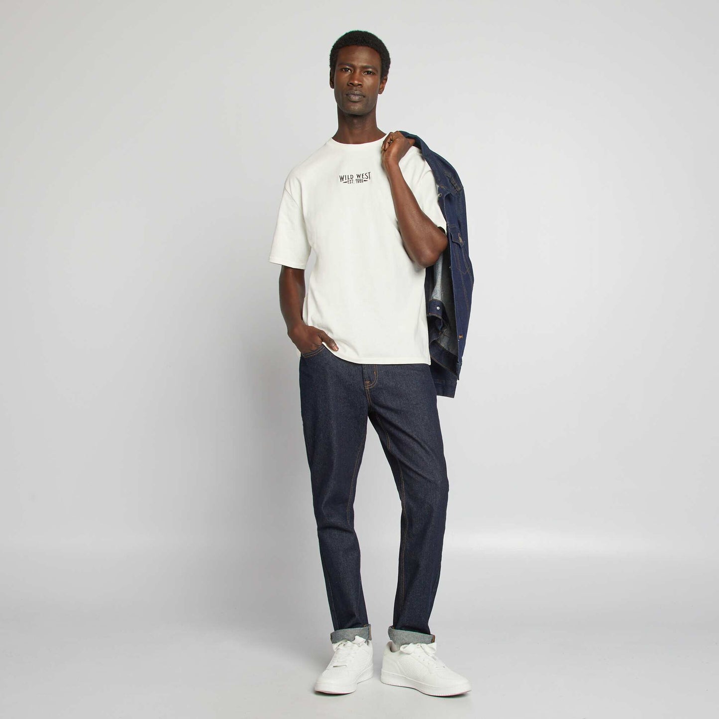 T-shirt 'Wild West' manches courtes BLANC