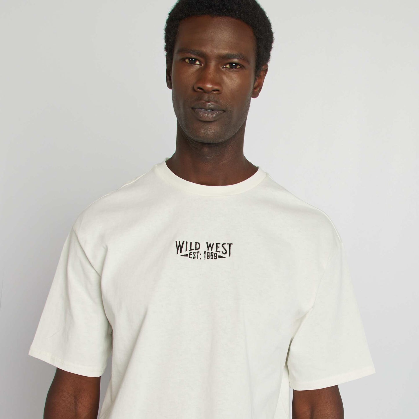 T-shirt 'Wild West' manches courtes BLANC