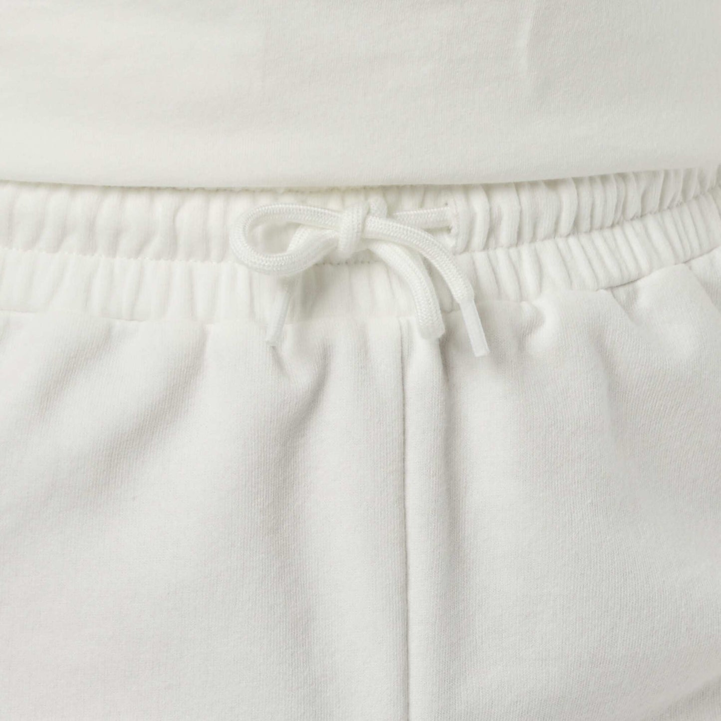 Short en molleton fin avec petit imprimé BLANC