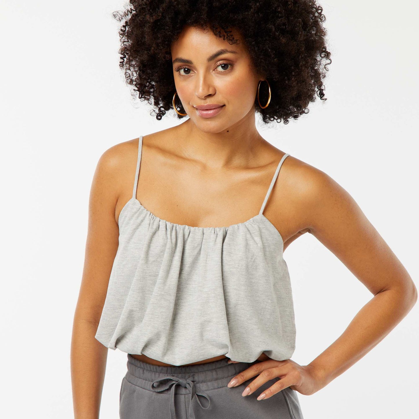 Débardeur effet boule GRIS