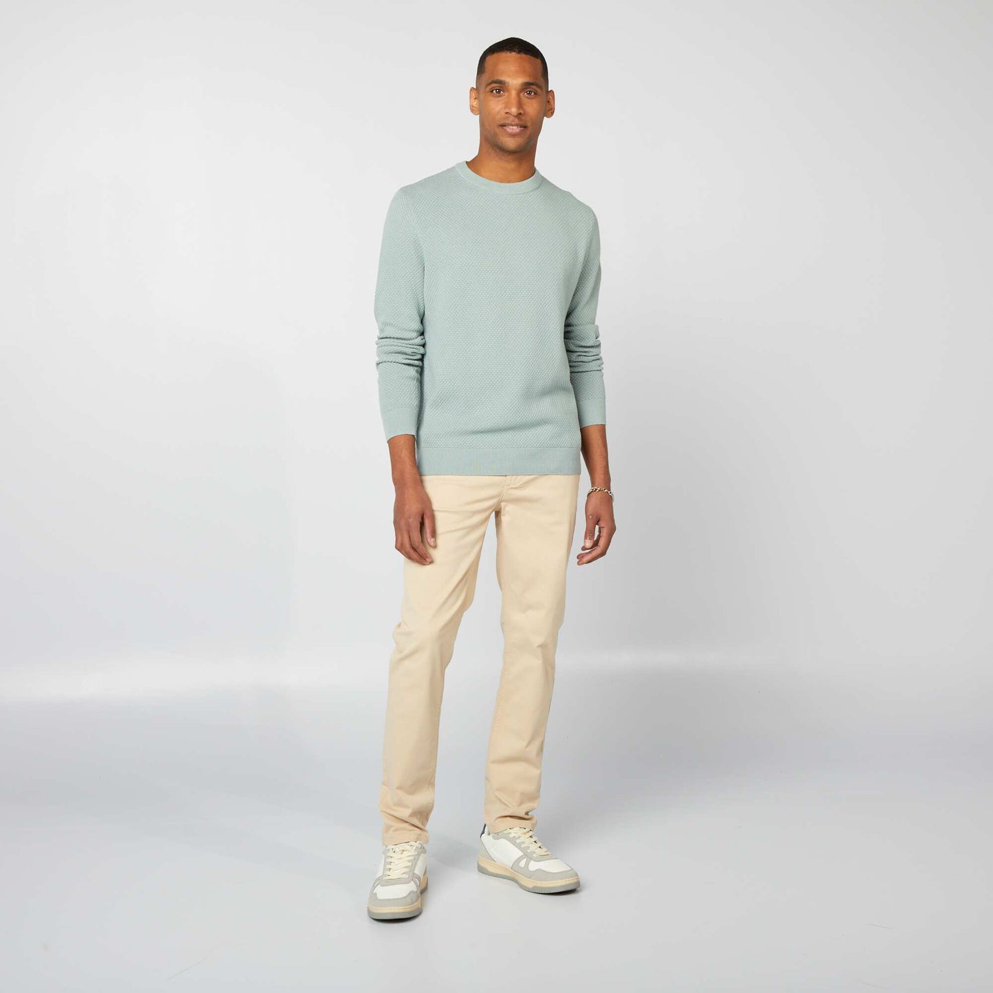 Pantalon chino slim Beige