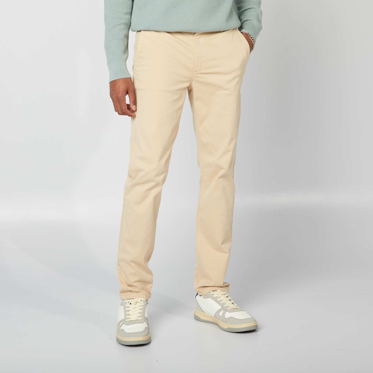 Pantalon chino slim Beige