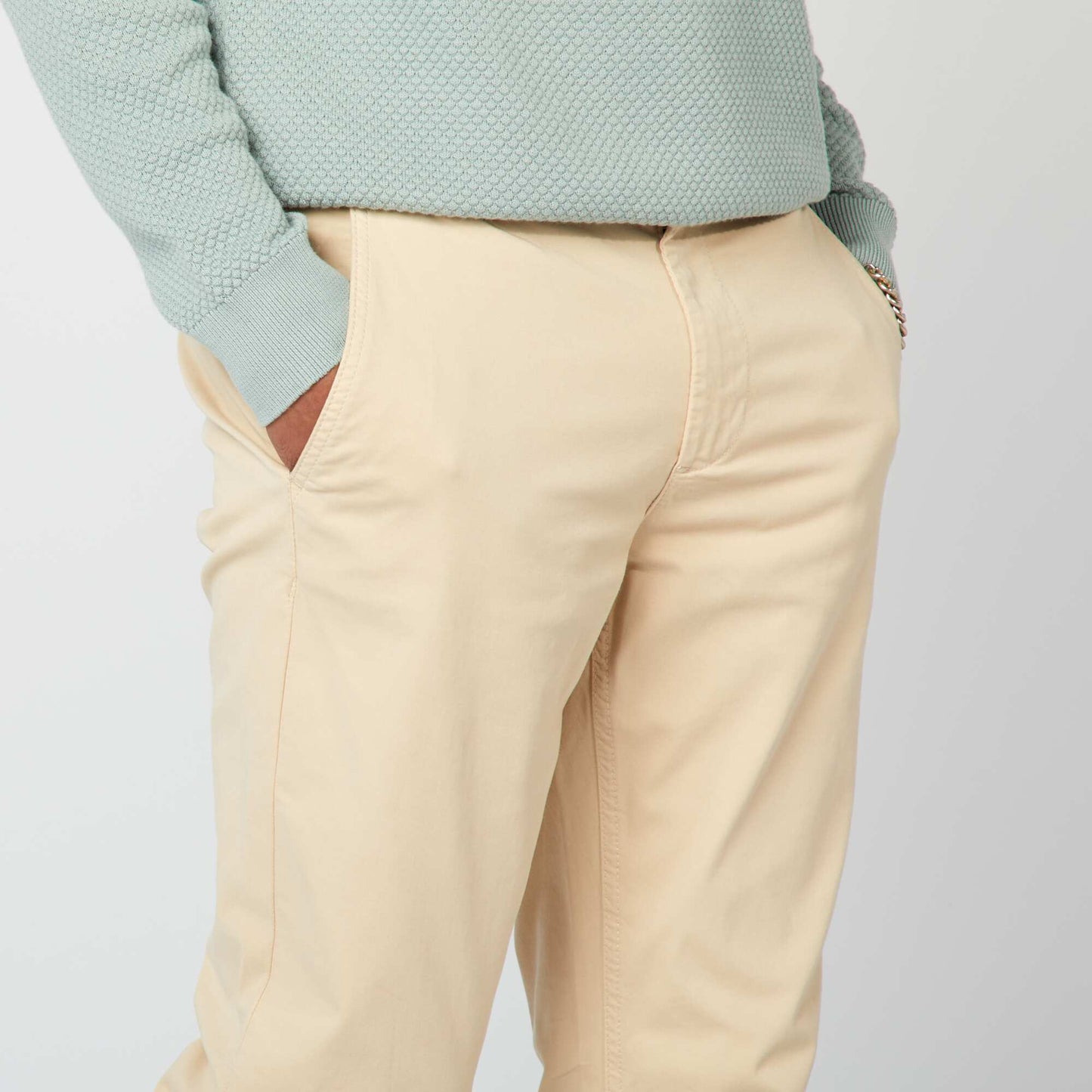 Pantalon chino slim Beige