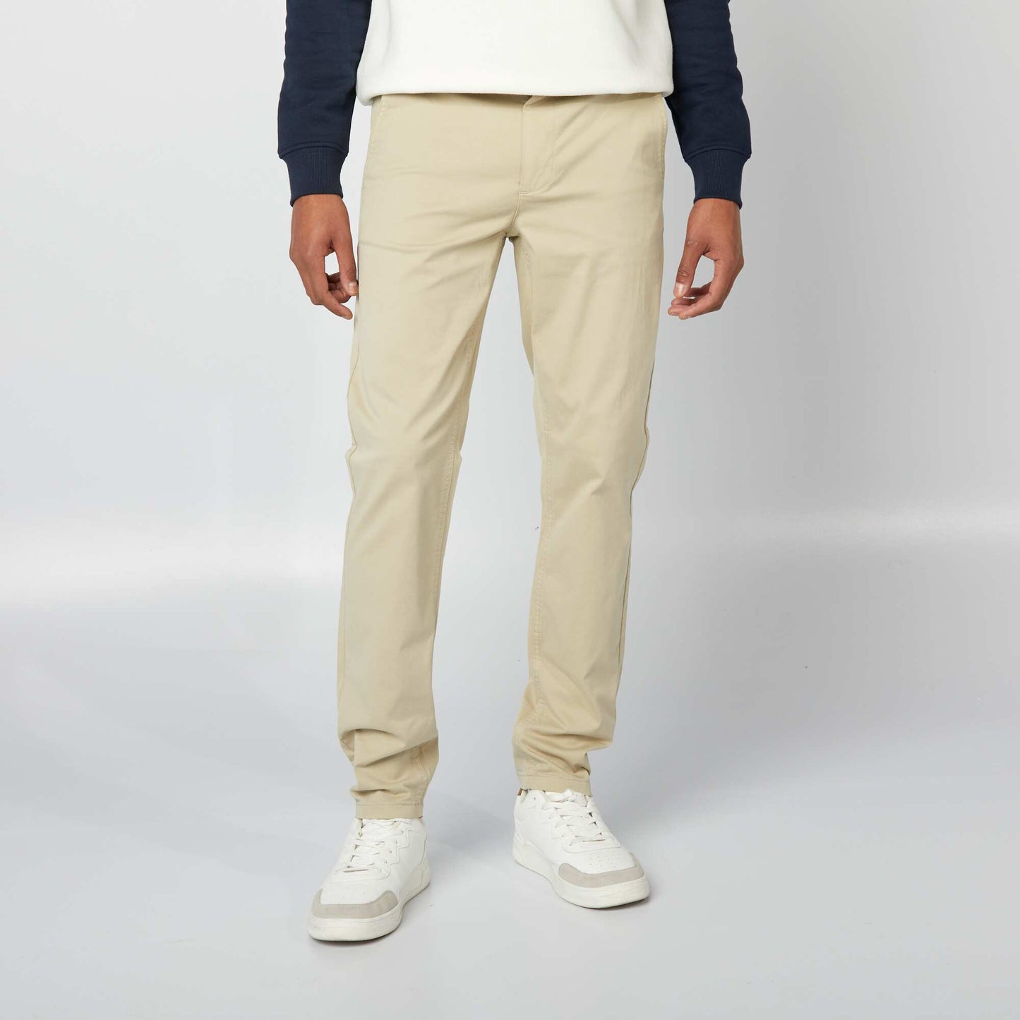 Pantalon chino slim Vert