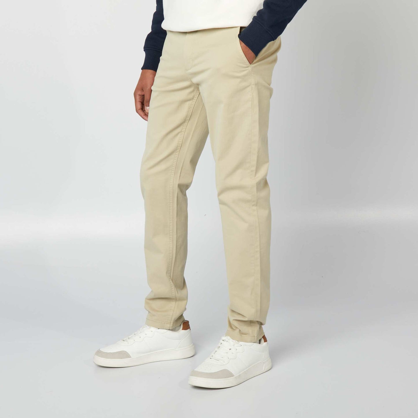 Pantalon chino slim Vert