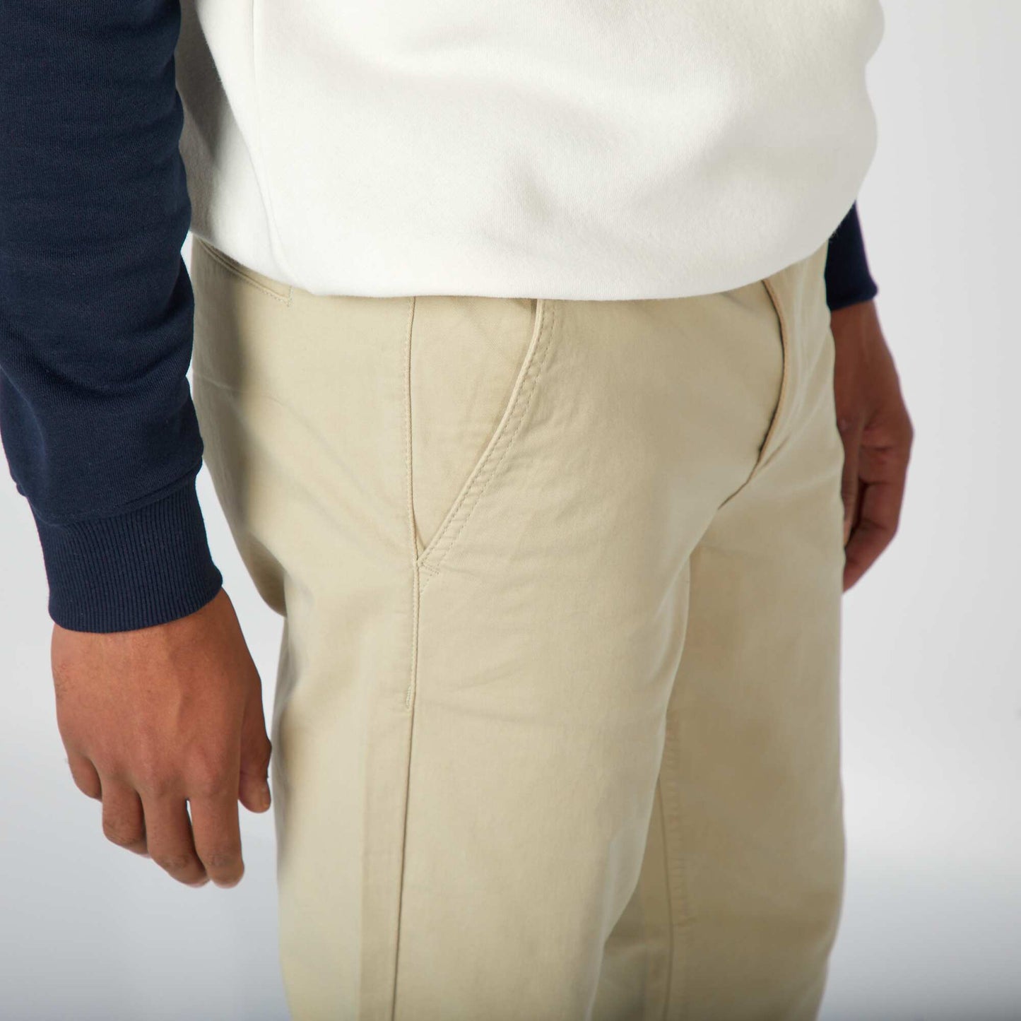 Pantalon chino slim Vert
