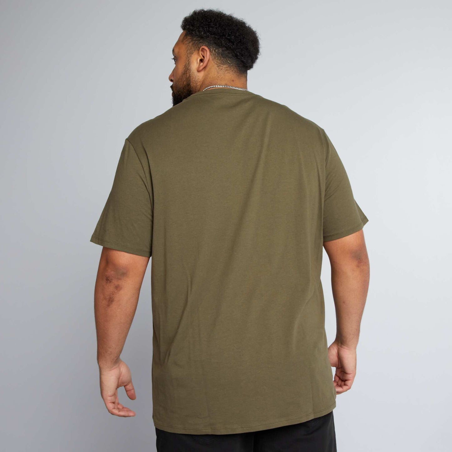 T-shirt uni en maille jersey KAKI