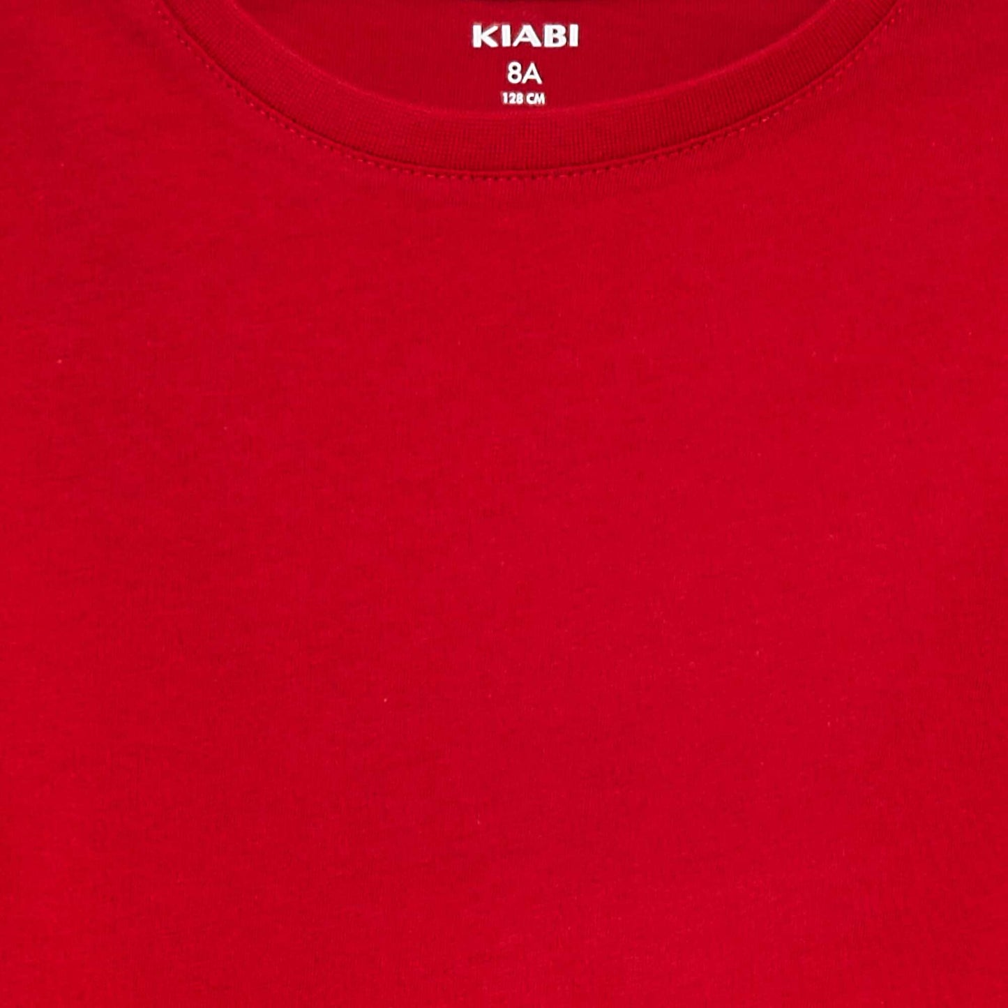T-shirt basique en jersey uni ROUGE