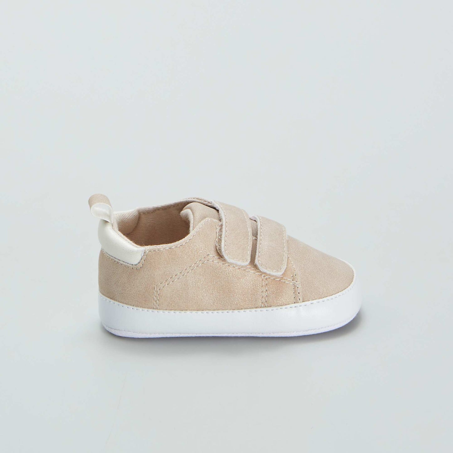 Baskets bicolores scratchs Beige